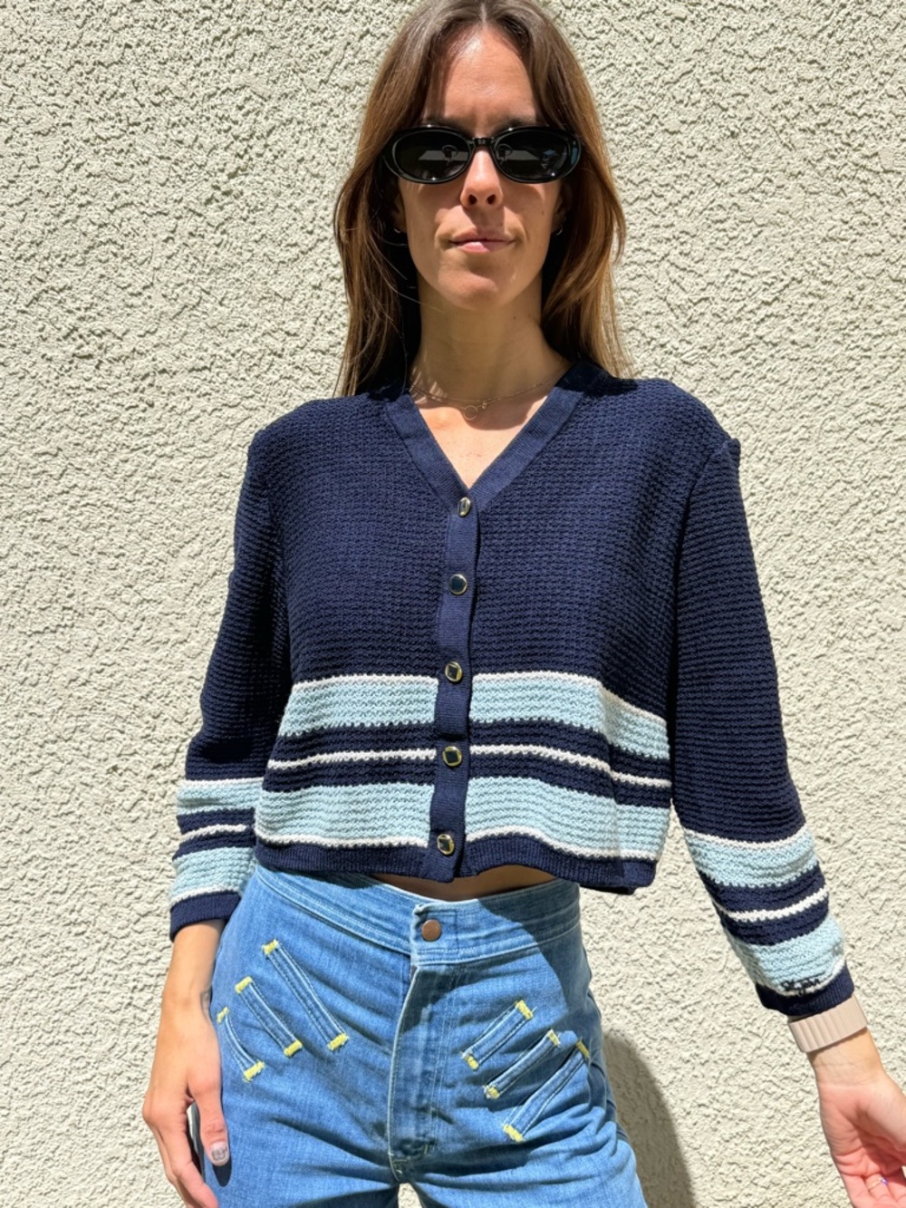 Vintage St.John cropped knit cardigan